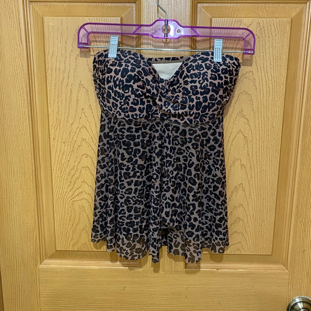 Kona Sol Leopard Tankini Top NWT - Picture 1 of 4